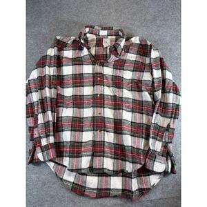 Vintage Field Gear FG Flannel Plaid Button Up Shirt Mens Large Workwear Casual